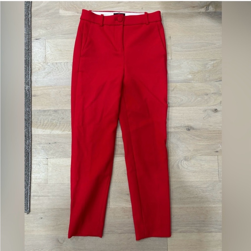 J. Crew Vibrant Red Ankle Pants
